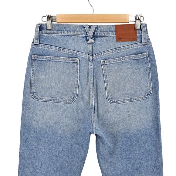 J. Crew Point Sur Kickout Crop Jean Light River Wash Front Patch Pockets Size 28 - Picture 6 of 7